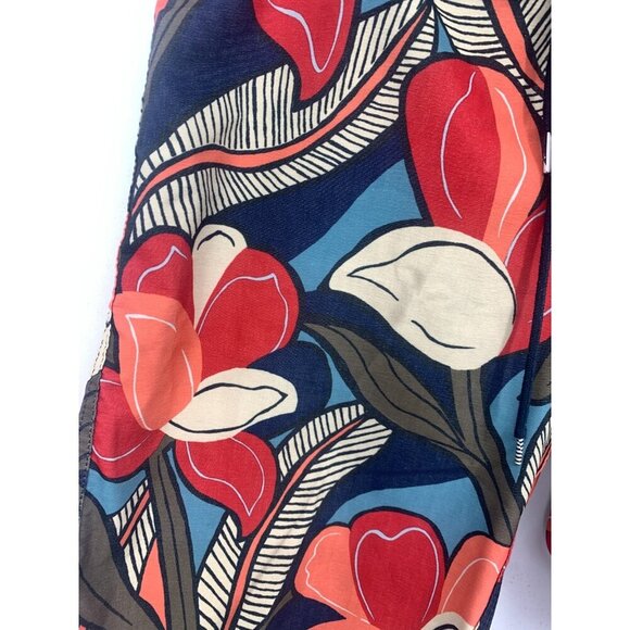 Volcom Mens Red Blue Floral Board Swim Shorts Surf Size 31 Vacation Tropical EUC - Picture 3 of 8